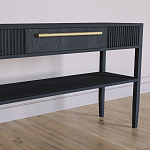 Дизайнерская Консоль с полкой и ящиком Primo Черный дуб варинант исполнения - 3 | Loft Concept в Ижевске