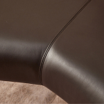 Кушетка с деревянным каркасом и сиденьем из коричневой натуральной кожи Moon Walnut Furniture варинант исполнения - 2 | Loft Concept в Ижевске