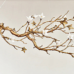 Люстра в виде золотой ветки с цветами Glass Flower Pendant Light варинант исполнения - 7 | Loft Concept в Ижевске