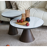 Столик журнальный круглый на конусовидном металлическом основании Sustainability варинант исполнения - 2 | Loft Concept в Ижевске