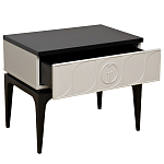 Тумбочка прикроватная с ящиком черно-серого цвета Noble Nightstand варинант исполнения - 2 | Loft Concept в Ижевске