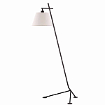 Торшер с черным наклонным корпусом и конусовидным абажуром Black Tripod варинант исполнения - 4 | Loft Concept в Ижевске