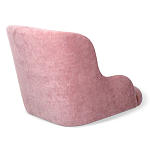 Стул с мягкой розовой обивкой из велюра и подъемно-поворотным механизмом на черных колесиках Harper Pink варинант исполнения - 3 | Loft Concept в Ижевске