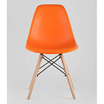 Пластиковый стул на ножках из массива бука Eames Orange варинант исполнения - 4 | Loft Concept в Ижевске