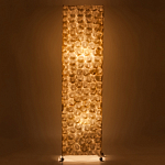 Торшер из перламутра на металлическом каркасе Indonesian Tower 3 варинант исполнения - 4 | Loft Concept в Ижевске