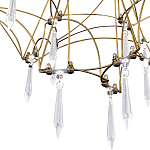 Потолочный светильник с тонкой металлической конструкцией цвета золото Quasar варинант исполнения - 4 | Loft Concept в Ижевске