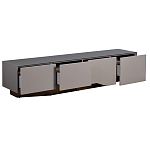 Тумба под телевизор со стеклянной столешницей и с выдвижными ящиками Minimalist Accent варинант исполнения - 2 | Loft Concept в Ижевске