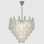 Люстра с подвесками из рифленного стекла в форме капель Textured Glass Chandelier варинант исполнения - 1 | Loft Concept в Ижевске