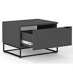 Тумба прикроватная цвета графит с ящиками Strict Lines варинант исполнения - 3 | Loft Concept в Ижевске