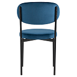 Стул с круглым сиденьем на металлическом основании ALFIE CHAIR Blue варинант исполнения - 3 | Loft Concept в Ижевске