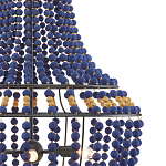 Люстра каплевидной формы декорированная синими и золотыми бусинами Blue Beads варинант исполнения - 1 | Loft Concept в Ижевске