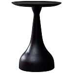 Приставной круглый столик из массива акации Veras Black Side Table варинант исполнения - 1 | Loft Concept в Ижевске
