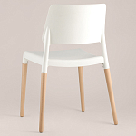 Пластиковый стул на ножках из массива бука Ferret White варинант исполнения - 5 | Loft Concept в Ижевске