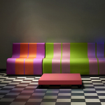 Дизайнерский кофейный стол на круглых ножках Poltronova T02 Pink Coffee Table варинант исполнения - 6 | Loft Concept в Ижевске