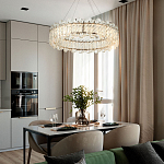 Круглая люстра с декором из рельефного стекла Cassian Relief Glass Chandelier 80 варинант исполнения - 3 | Loft Concept в Ижевске