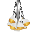 Люстра с 15-ю белыми  плафонами с золотой внутренней поверхностью Hinkley варинант исполнения - 1 | Loft Concept в Ижевске