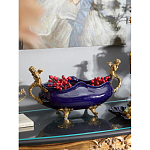 Чаша темно-синяя фарфоровая с бронзовыми ручками в виде ангелов Eden Garden варинант исполнения - 3 | Loft Concept в Ижевске