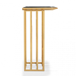 Консоль с чёрной столешницей и золотым фигурным основанием Cosmo варинант исполнения - 3 | Loft Concept в Ижевске