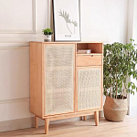 Комод с плетеными дверками и открытой нишей  с ящиком Dora Sideboard варинант исполнения - 2 | Loft Concept в Ижевске