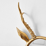 Овальное зеркало с декором оленьи рога Golden Deer Mirror варинант исполнения - 3 | Loft Concept в Ижевске