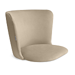 Барный стул со спинкой на 4-х коричневых ножках Бежевый Велюр Ava Charm варинант исполнения - 2 | Loft Concept в Ижевске