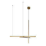 Люстра с 3-мя  пересекающимися цилиндрическими плафонами на тонких тросах Trumpet tube варинант исполнения - 6 | Loft Concept в Ижевске