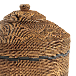 Корзина с крышкой из плетеного ротанга Jumaane Wicker Basket варинант исполнения - 2 | Loft Concept в Ижевске