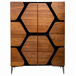 Высокий комод с узором из шпона на фасаде Sahara варинант исполнения - 1 | Loft Concept в Ижевске