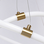 Люстра подвесная с двумя пересекающимися белыми светодиоидными кольцами Luke Lampco Tracer Lamp варинант исполнения - 6 | Loft Concept в Ижевске