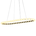 Люстра подвесная светодиодная с круглыми плафонами белого цвета PEARLS Suspension 100  варинант исполнения - 3 | Loft Concept в Ижевске