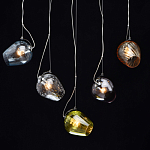 Люстра линейная с 5-ю разноцветными стеклянными плафонами Kaleido варинант исполнения - 5 | Loft Concept в Ижевске