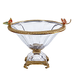 Чаша из прозрачного стекла с бронзовым рельефным ободком Eden Garden варинант исполнения - 1 | Loft Concept в Ижевске
