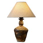 Настольная лампа с керамическим фактурным основанием и тканевым абажуром Eastern Tale варинант исполнения - 6 | Loft Concept в Ижевске