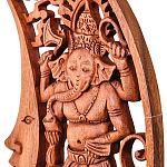 Панно из дерева Ганеша и месяц Panel With Animals варинант исполнения - 2 | Loft Concept в Ижевске