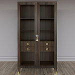 Дизайнерский шкаф витрина Elsa Dreams Walnut с 4-мя ящиками варинант исполнения - 1 | Loft Concept в Ижевске