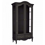 Витрина черная двухдверная из массива бука в стиле прованс Black Provence варинант исполнения - 1 | Loft Concept в Ижевске