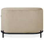 Банкетка овальная бежевый велюр на 4-х металлических ножках черного цвета SANJAY варинант исполнения - 2 | Loft Concept в Ижевске