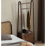 Вешалка деревянная с 2- мя ящиками Moon Walnut Furniture варинант исполнения - 11 | Loft Concept в Ижевске