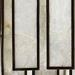 Потолочный светильник с подвесами из перламутра Unique Shine Effect варинант исполнения - 1 | Loft Concept в Ижевске