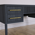 Большой Рабочий стол Primo с 5 выдвижными ящиками Черный дуб варинант исполнения - 6 | Loft Concept в Ижевске