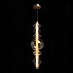 Подвесной светильник с вертикальной композицией из прозрачных и янтарных стеклянных шаров и ромбов Gabriel Scott Luna варинант исполнения - 3 | Loft Concept в Ижевске