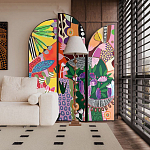 Ширма цветочный принт Colored Partition варинант исполнения - 1 | Loft Concept в Ижевске
