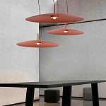 Подвесной светильник круглой формы с коричневым металлическим абажуром Halo Drift варинант исполнения - 3 | Loft Concept в Ижевске