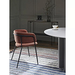 Стул полукруглый мягкий с буклированной обивкой Chair with Boucle Upholstery варинант исполнения - 4 | Loft Concept в Ижевске