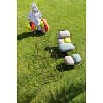 Дизайнерское разноцветное кресло на металлическом каркасе с подставкой для ног Poltronova Plasma Armchair варинант исполнения - 7 | Loft Concept в Ижевске