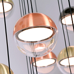 Люстра каскадная с черным круглым основанием 27 подвесов Celestial Waltz варинант исполнения - 3 | Loft Concept в Ижевске