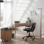 Офисное кресло в винтажном стиле на колёсах Glenn Dark Grey Chair варинант исполнения - 4 | Loft Concept в Ижевске