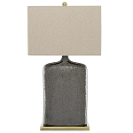 Настольная лампа керамическая с тканевым прямоугольным абажуром Flask варинант исполнения - 4 | Loft Concept в Ижевске