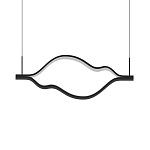 Подвесной светильник волнообразный изогнутый черного цвета 4000К Spiral Lighting варинант исполнения - 1 | Loft Concept в Ижевске