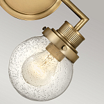Бра для ванных комнат с прозрачным шарообразным плафоном из стекла с пузырьками на круглом основании Hinkley варинант исполнения - 15 | Loft Concept в Ижевске